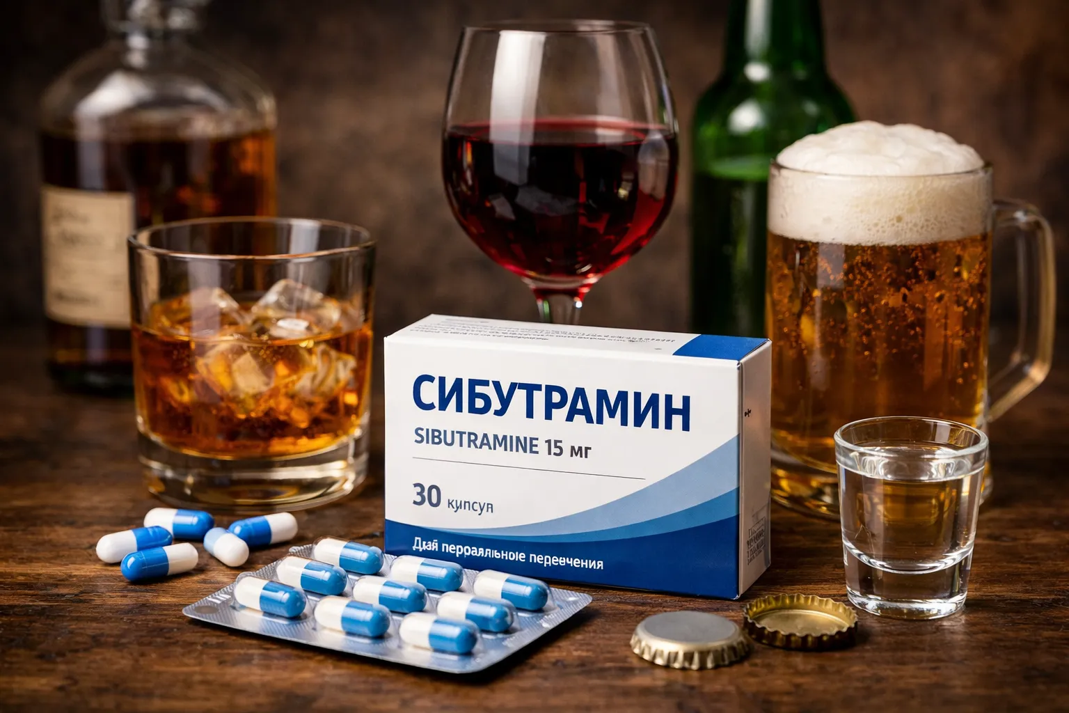 Сибутрамин и алкоголь: опасное сочетание